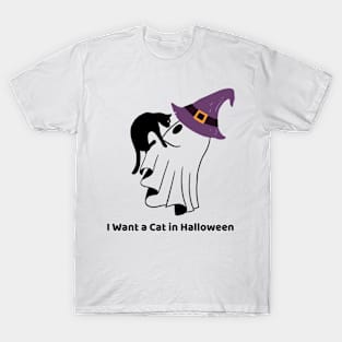 I Want a Cat in Halloween T-Shirt